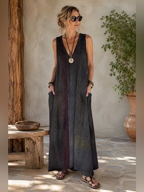 Kantha Bae - Boho Free-Size Maxi Dress
NWOT